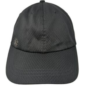 Gaiam Baseball Cap Black One Size Performance Textured Side Logo Adjustable Hat